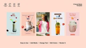 Videohive Smoothie Instagram Stories Product Promo template preview