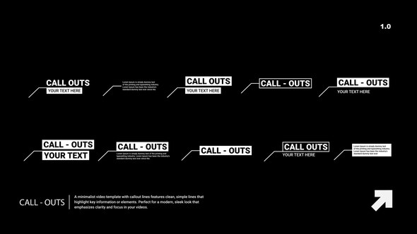 Videohive Minimal Call - Outs | AE Titles template preview