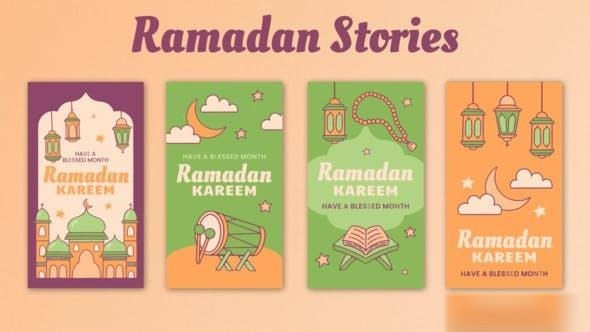 Videohive Ramadan Stories TikTok Reels Ramadan template preview
