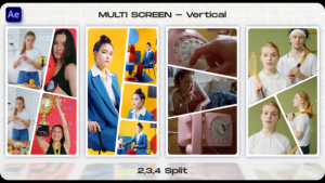 Videohive Multi Screen - Vertical Video Displays template preview