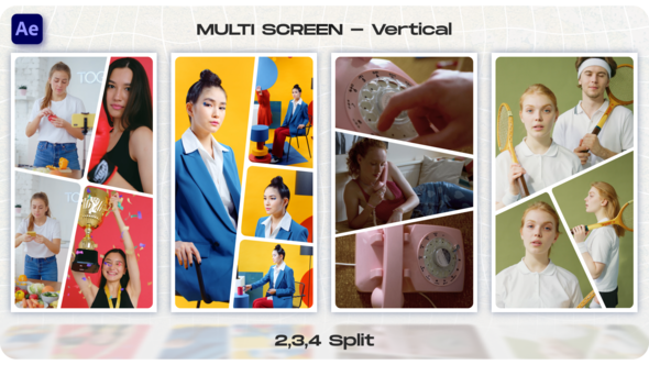 Videohive Multi Screen - Vertical Video Displays template preview