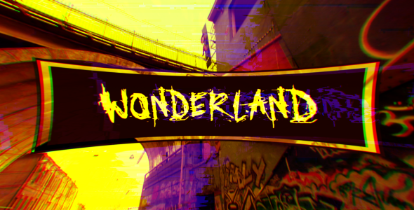 Videohive Wonderland (Glitch Art Slideshow) Video Displays template preview