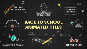 Videohive Back to School Animated Titles Titles template preview