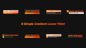 Videohive Simple Gradient Lower Thirds Elements template preview
