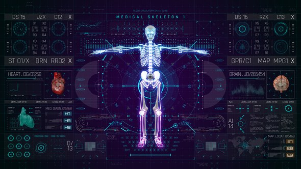 Videohive HUD PRO Medical Skeleton Elements template preview