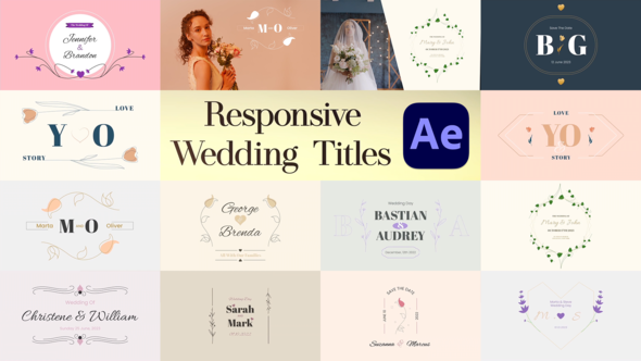 Videohive Wedding Responsive Titles Titles template preview