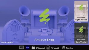Videohive Antique Shop Intro Logo Stings template preview
