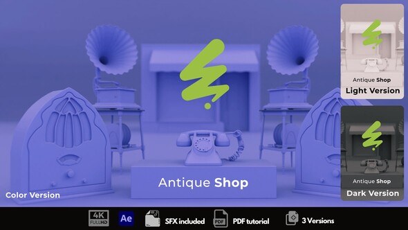 Videohive Antique Shop Intro Logo Stings template preview