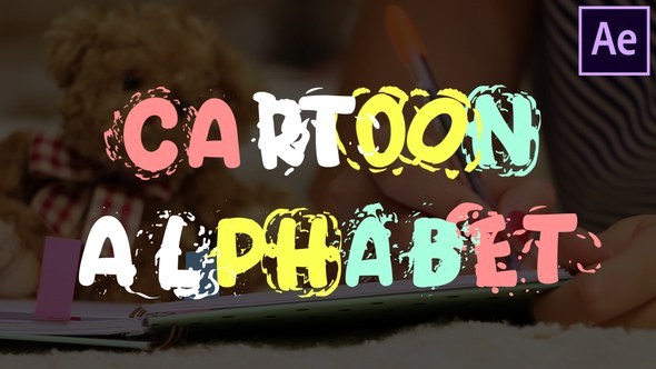 Cartoon Alphabet | After Effects Video Displays template preview