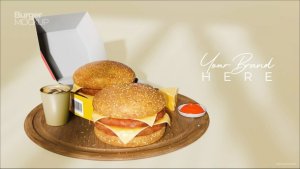 Videohive Burger Mockup Opener Product Promo template preview