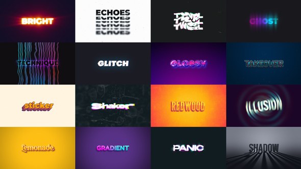 Videohive Amazing Text Presets Titles template preview