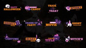 Videohive Halloween Titles 48631609 Titles template preview