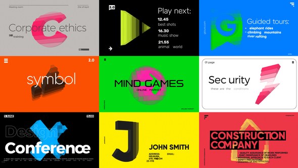 Videohive Pixel 3D Video Displays template preview