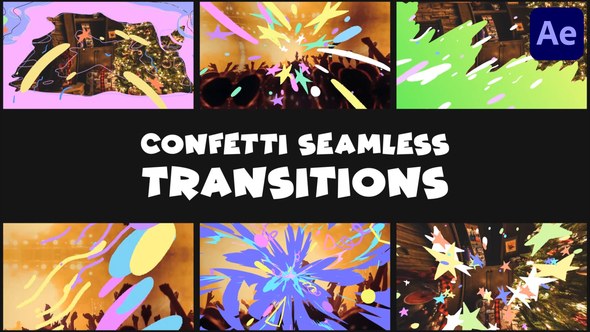 Videohive Confetti Seamless Transitions | After Effects Elements template preview