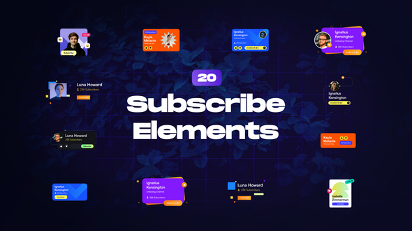 Videohive Subscribe Elements Elements template preview
