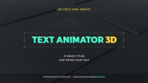 TypeX - 3D Corporate Pack: Title Animation Presets Library Video Displays template preview