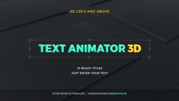 TypeX - 3D Corporate Pack: Title Animation Presets Library Video Displays template preview