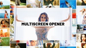 Multiscreen Opener I Mosaic Intro Premiere Pro template preview