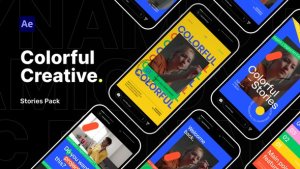 Videohive Creative Colorful Stories Pack Video Display After Effect Template Product Promo template preview