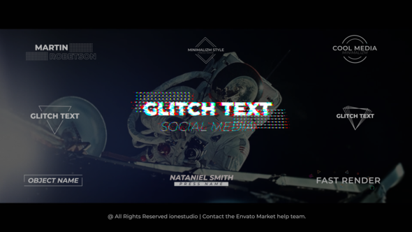 Videohive Fast Glitch Titles 37460722 Titles template preview