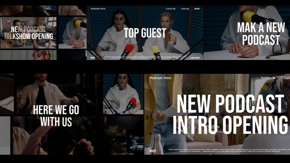 Videohive Podcast Talkshow Intro Broadcast-packages template preview