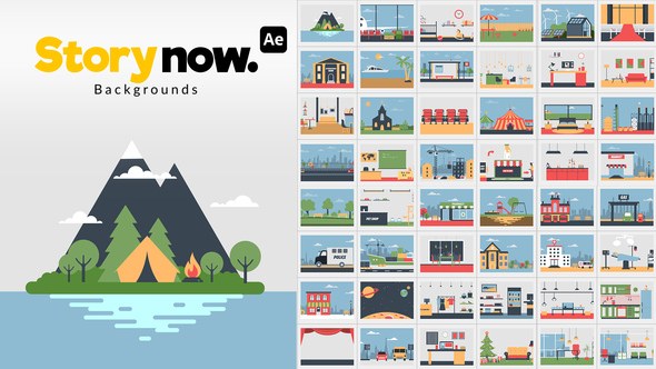 Videohive Story Now | Backgrounds Elements template preview