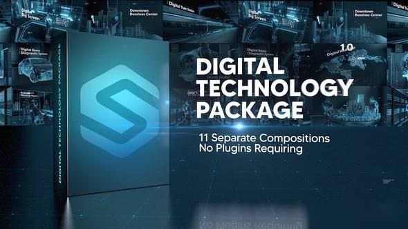 Videohive Digital Technology Package Openers template preview