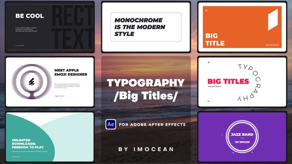 Videohive Typography Big Titles Video Displays template preview