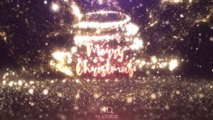 Gold Christmas Logo Video Displays template preview