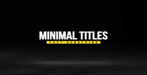 Minimal Titles Pack Video Displays template preview