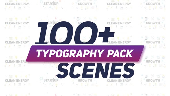 Videohive 100 Typography Scenes Pack 57425579 Titles template preview