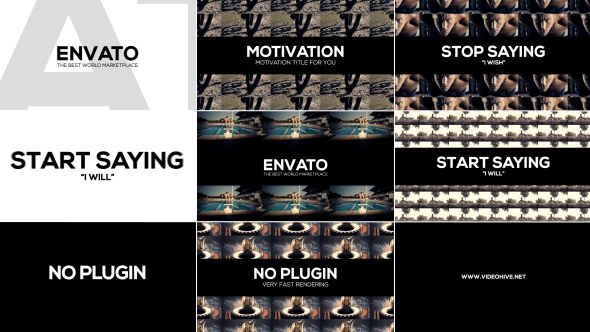 Videohive Clean Motivation Title Video Displays template preview