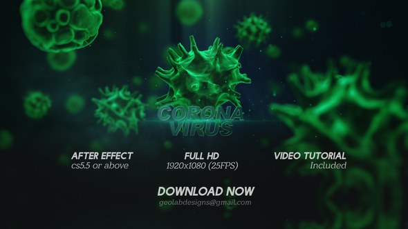 Videohive Corona Virus Titles l Virus Opener l Medical Template l Healthcare Presentation Openers template preview