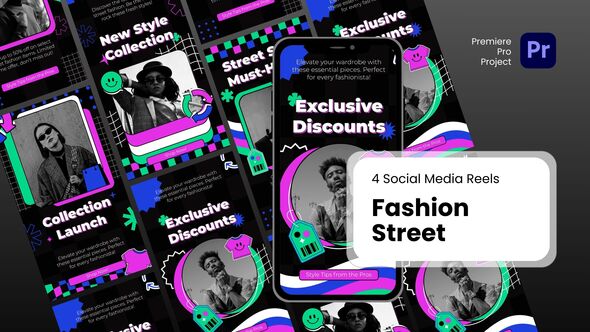 Reels Fashion Street Premiere Pro Templates Premiere Pro template preview