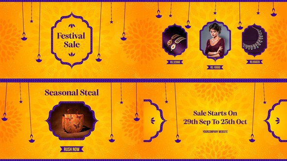 Videohive Indian Festival Sale Promo Ramadan template preview