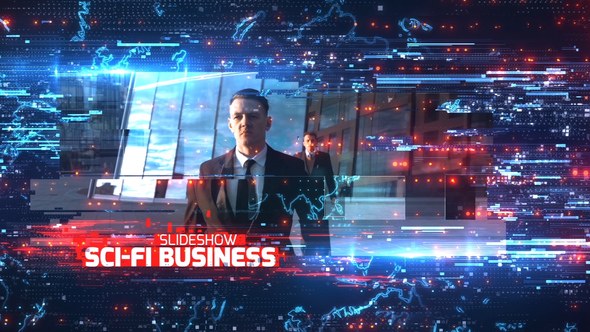 Videohive Sci-Fi Business Slideshow Video Displays template preview