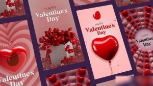 Videohive Valentine's Day Stories Openers template preview