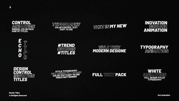 Videohive Kinetic Titles Animation | After Effects Titles template preview