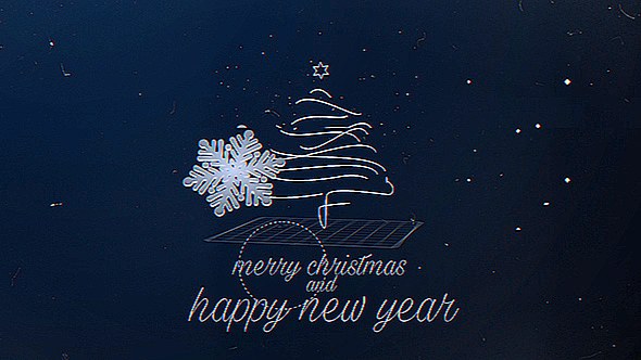 Glitch Christmas Greetings Video Displays template preview