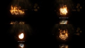 Realistic Fire Logo 2 & Universal Burning Font Video Displays template preview