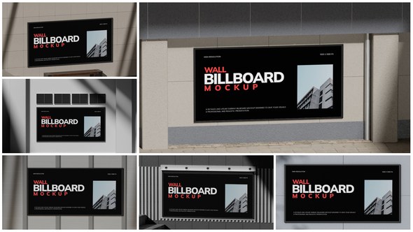 Videohive Wall Billboard Mockup Product Promo template preview
