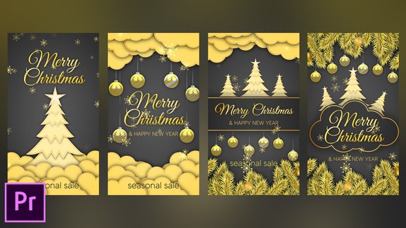 Christmas Instagram Stories Premiere Pro Premiere Pro template preview