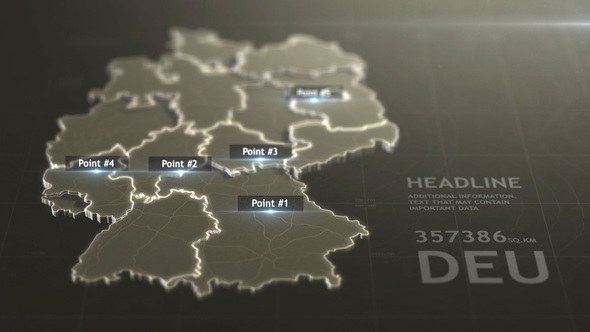 Videohive 3D Germany Map Elements template preview