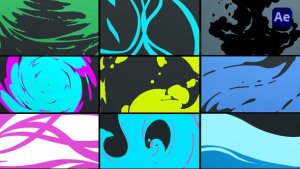 Videohive 2D FX Cartoon Liquid Transitions [After Effects] Elements template preview