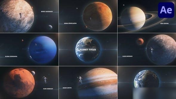 Videohive Planet Titles for After Effects Titles template preview