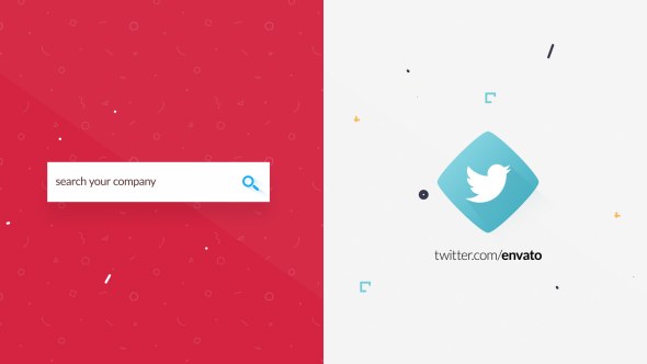 Videohive Flat Search Logo Opener Logo Stings template preview
