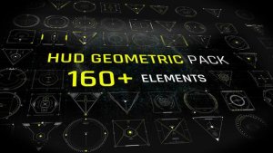 Videohive HUD Elements Geometric Pack Elements template preview