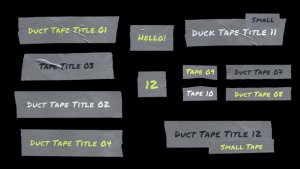 Videohive Duct Tape Titles Pack Titles template preview