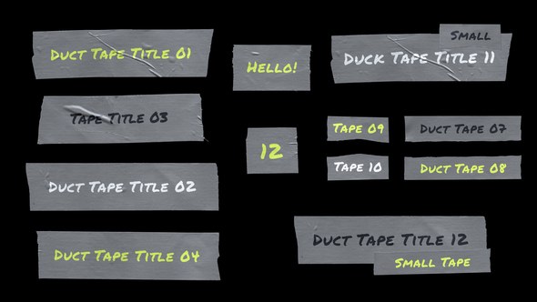 Videohive Duct Tape Titles Pack Titles template preview