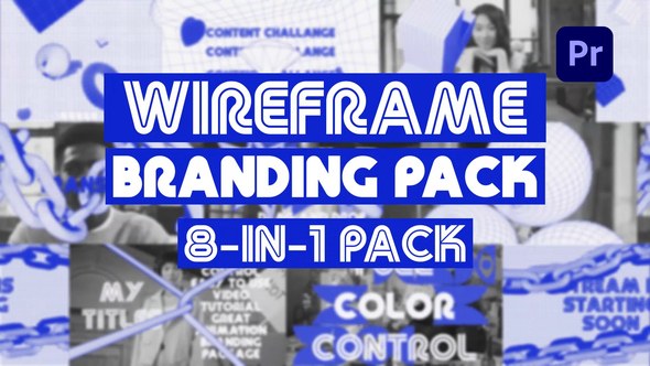 Grid Wireframe Flow: New Branding Bundle Premiere Pro template preview